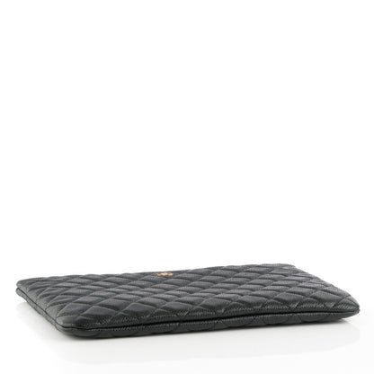 Chanel Caviar Quilted Medium Cosmetic Case Black 4 of 7