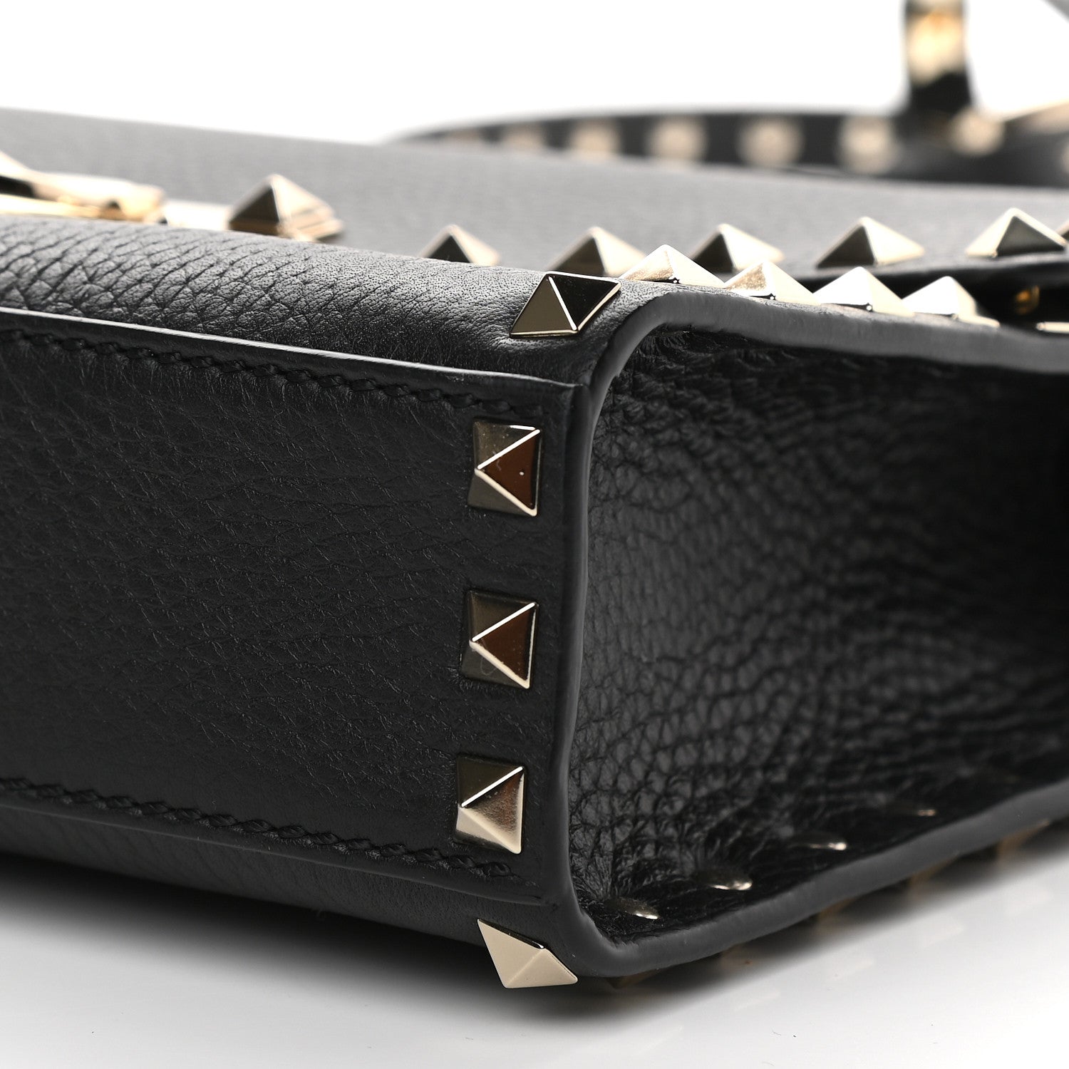 Valentino Garavani Pebbled Calfskin Medium Rockstud Flip Lock Crossbody Bag Black 8 of 8