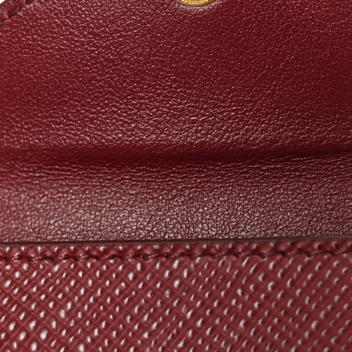 Saffiano Metal Small Tri-Fold Wallet Cerise