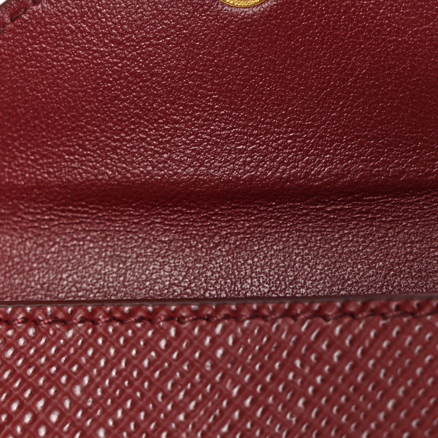 Prada Saffiano Metal Small Tri-Fold Wallet Cerise 8 of 8