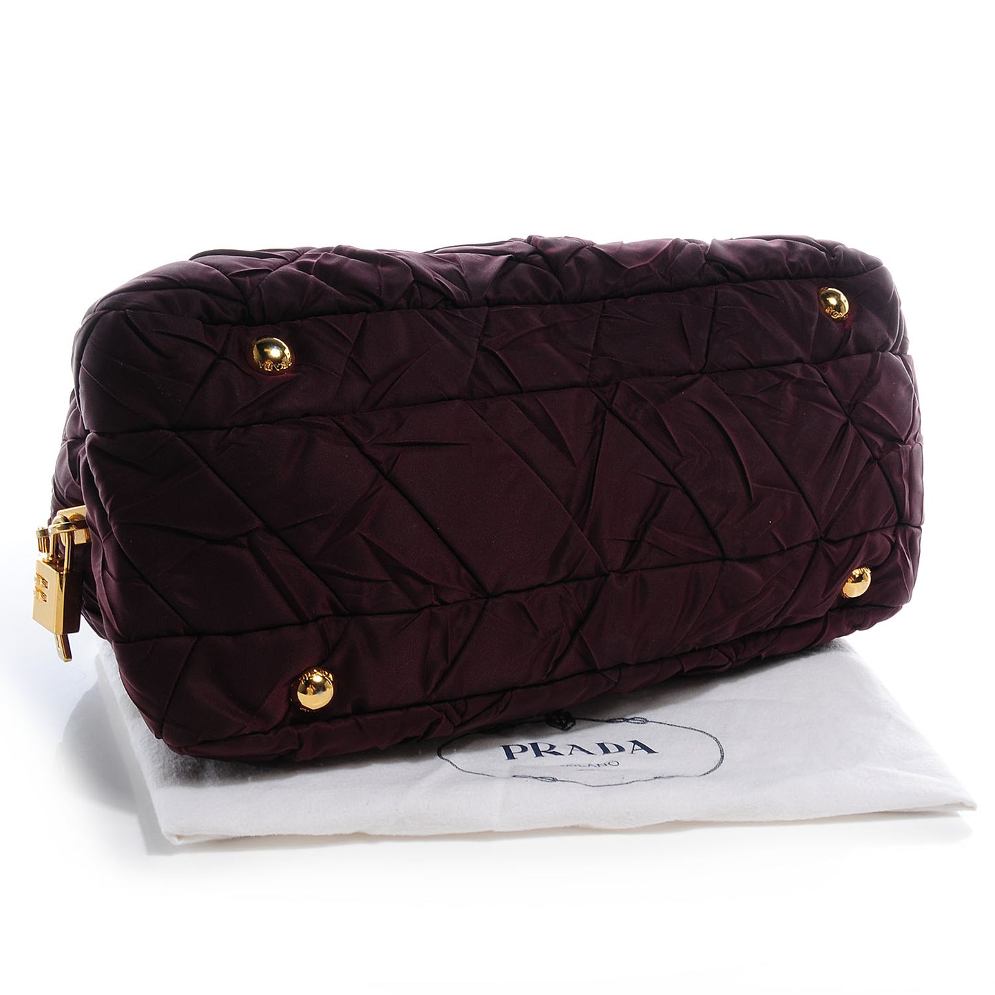 Tessuto Nylon Chevron Catena Bag Prugna