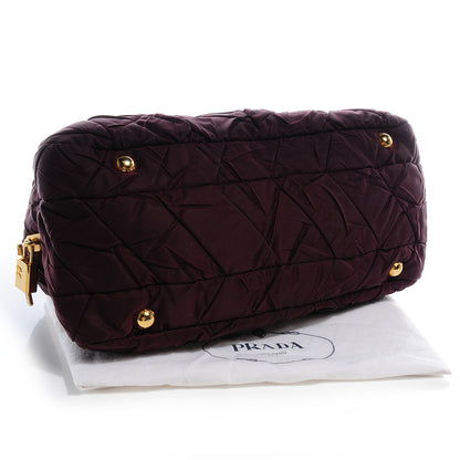 Prada Tessuto Nylon Chevron Catena Bag Prugna 4 of 9