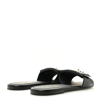 Chanel Lambskin Quilted Turnlock Flat Mules 39 Black 39.5 Black 5 of 10