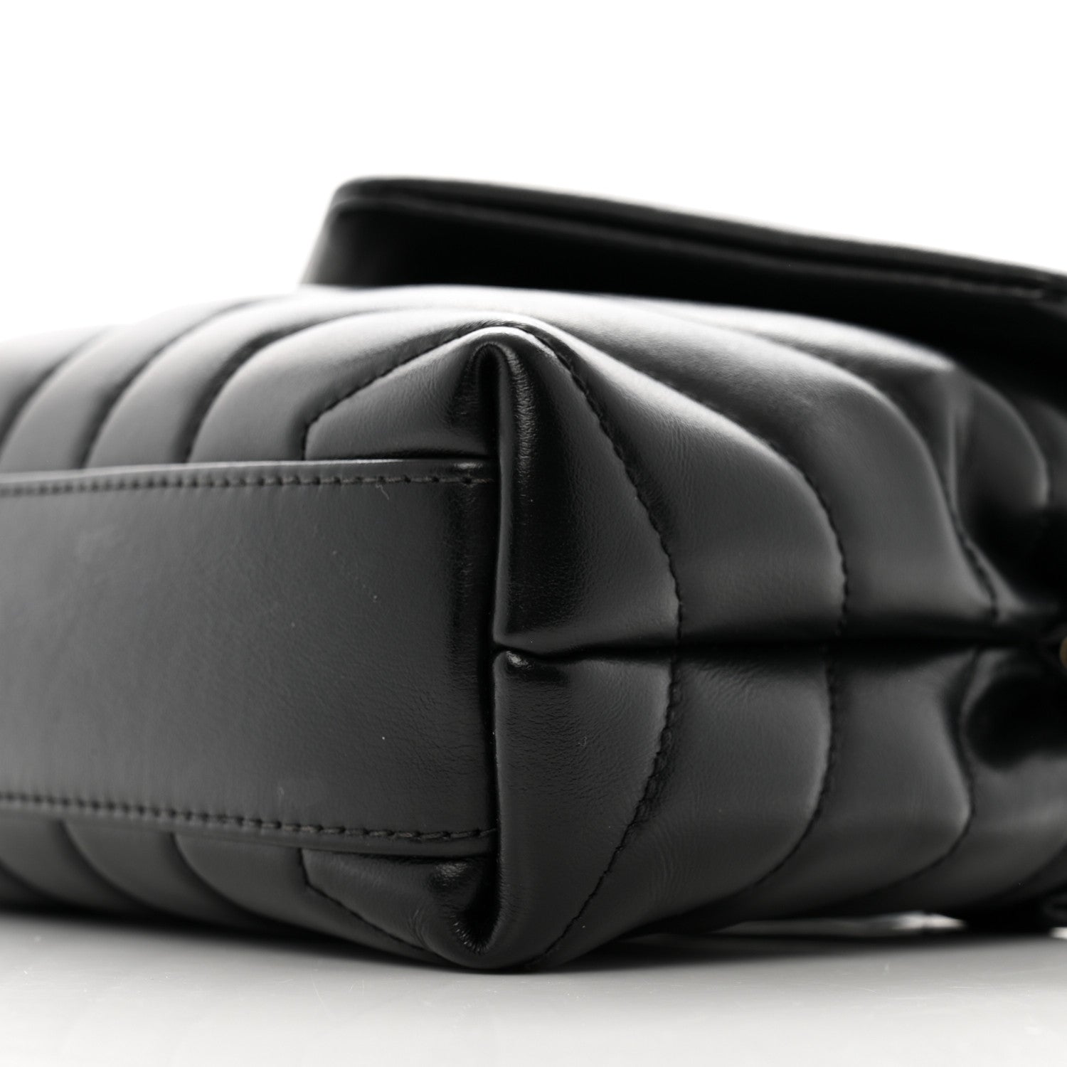 Saint Laurent Calfskin Y Quilted Monogram Monochrome Toy Loulou Crossbody Bag Black 10 of 15