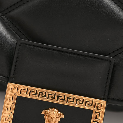 Versace Calfskin Quilted Medusa Medium Top Handle Shoulder Bag Black 11 of 11