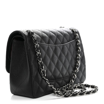 Chanel Caviar Quilted Jumbo Double Flap Black 3 of 11