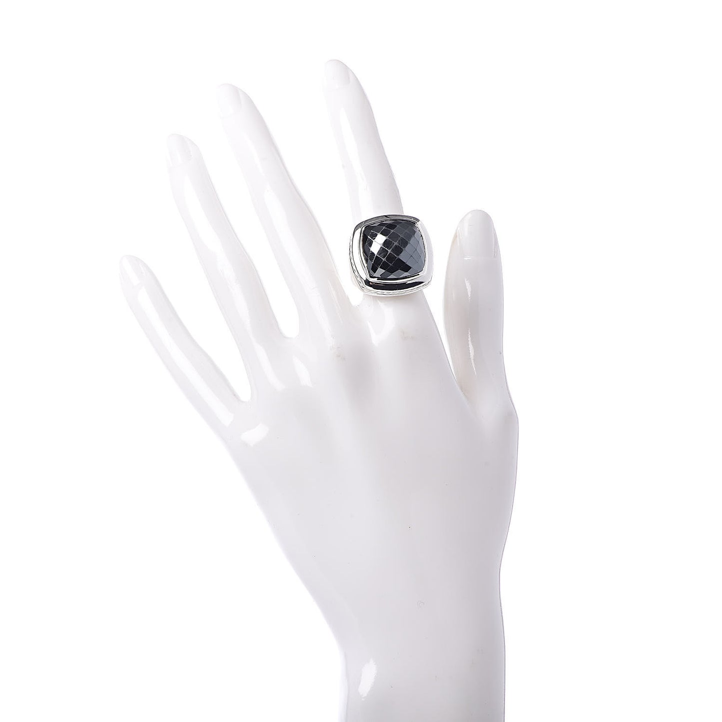 Sterling Silver Hematite 17mm Albion Ring 52 6