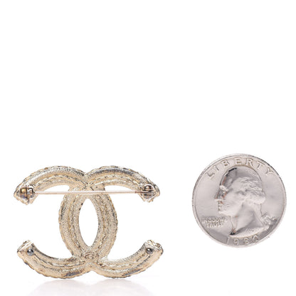 Chanel Crystal CC Chain Brooch Blue Black 3 of 6
