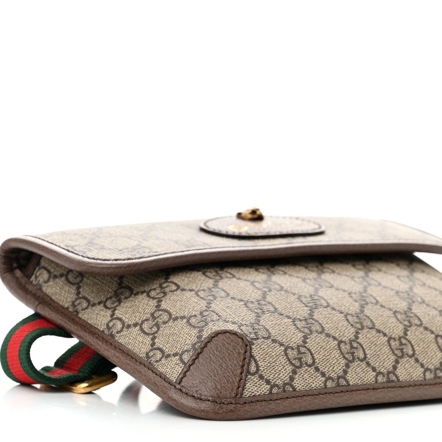 GG Supreme Monogram Neo Vintage Web Belt Bag Brown