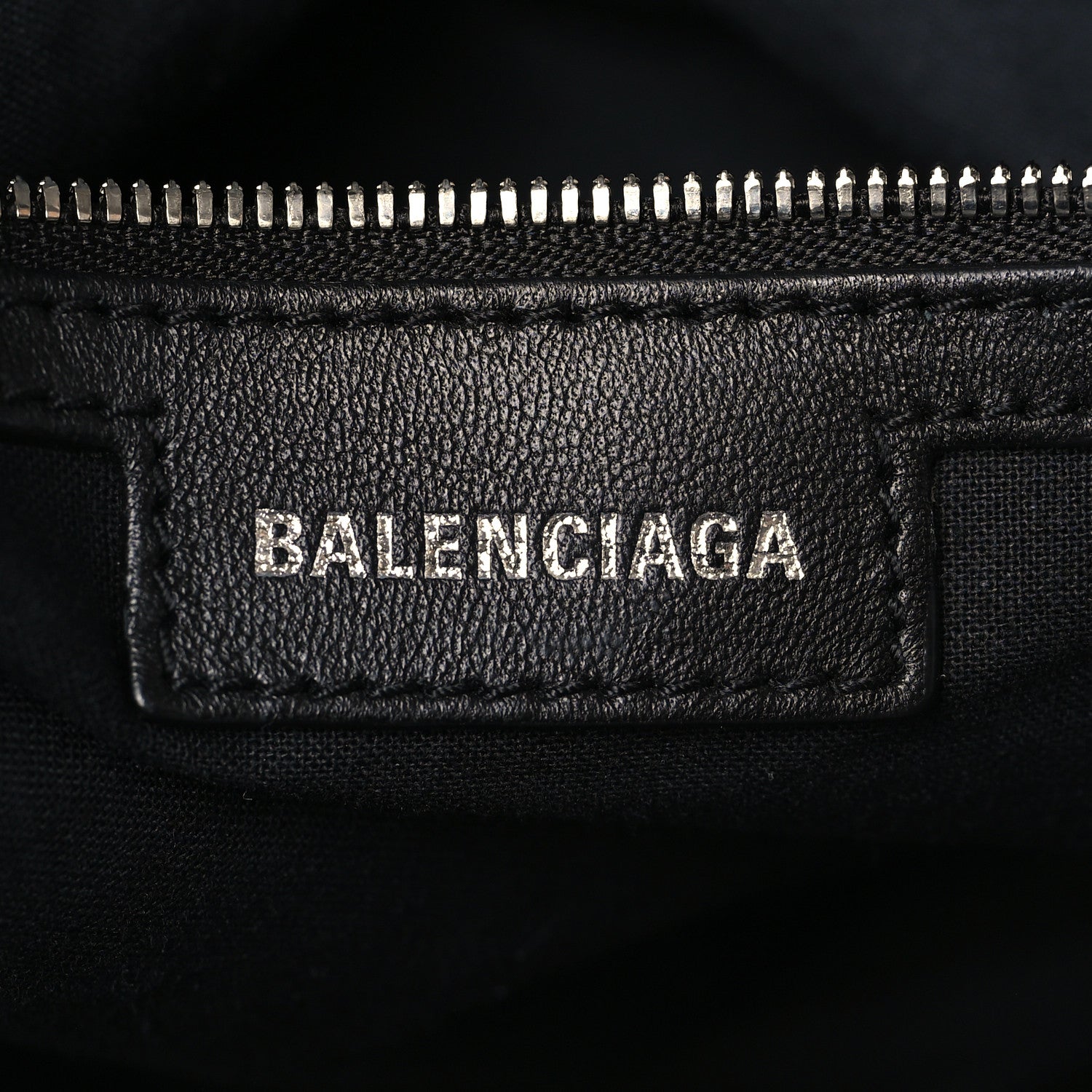 Balenciaga Washed Frayed Denim Crystal Neo Cagole City Handbag Blue 6 of 9