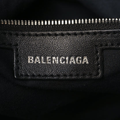 Balenciaga Washed Frayed Denim Crystal Neo Cagole City Handbag Blue 6 of 9