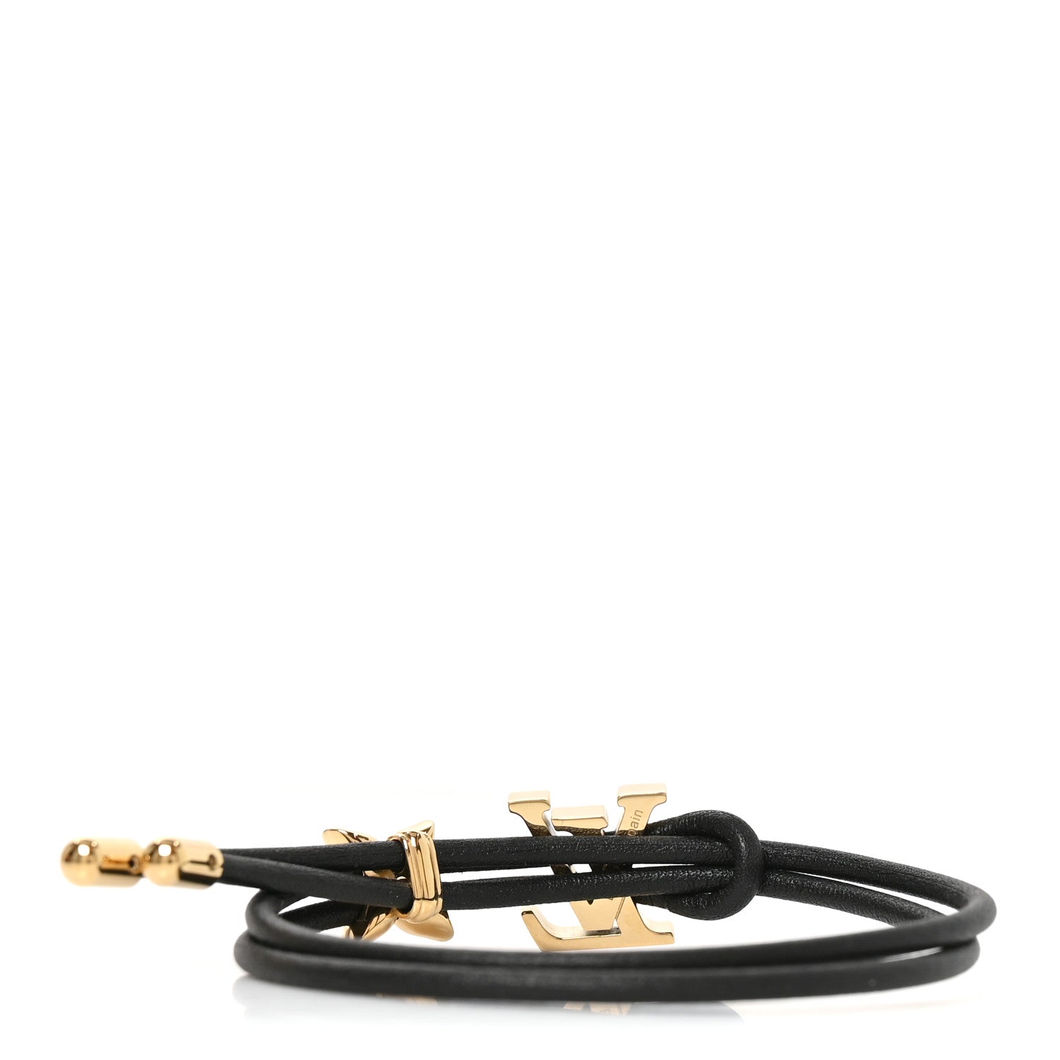 Louis Vuitton Calfskin Bloom Bracelet Black 3 of 5