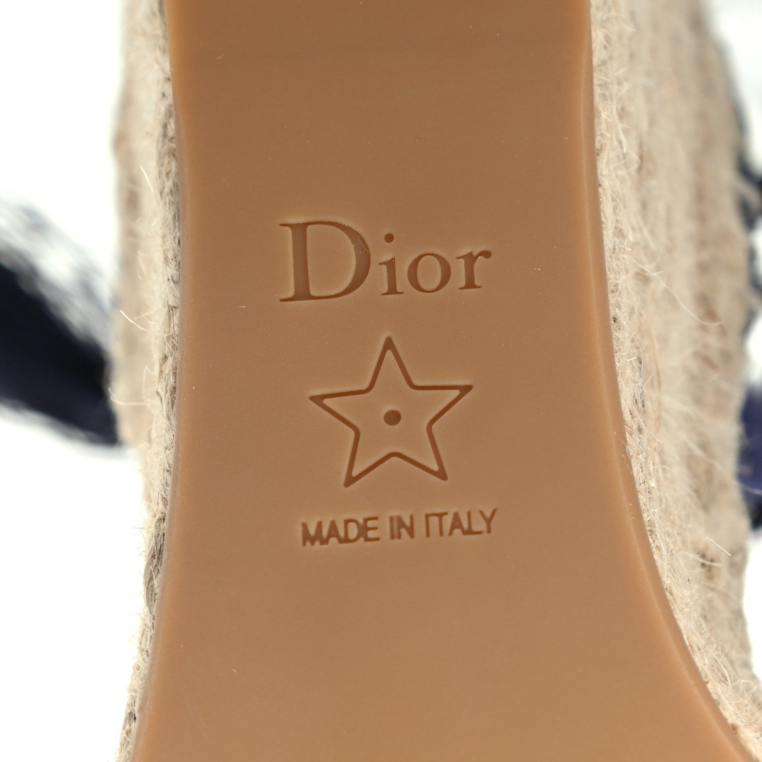 Christian Dior Canvas Embroidered Granville Ankle Tie Espadrille Wedges 39 Indigo Blue 7 of 8