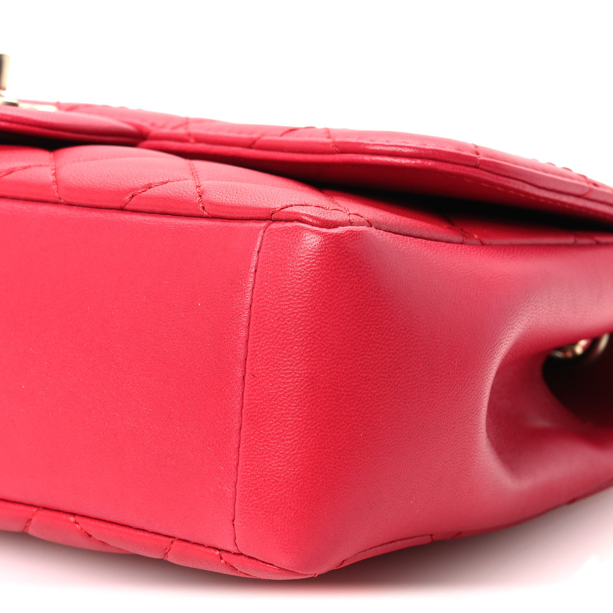Lambskin Quilted Mini Mademoiselle Chic Flap Dark Pink