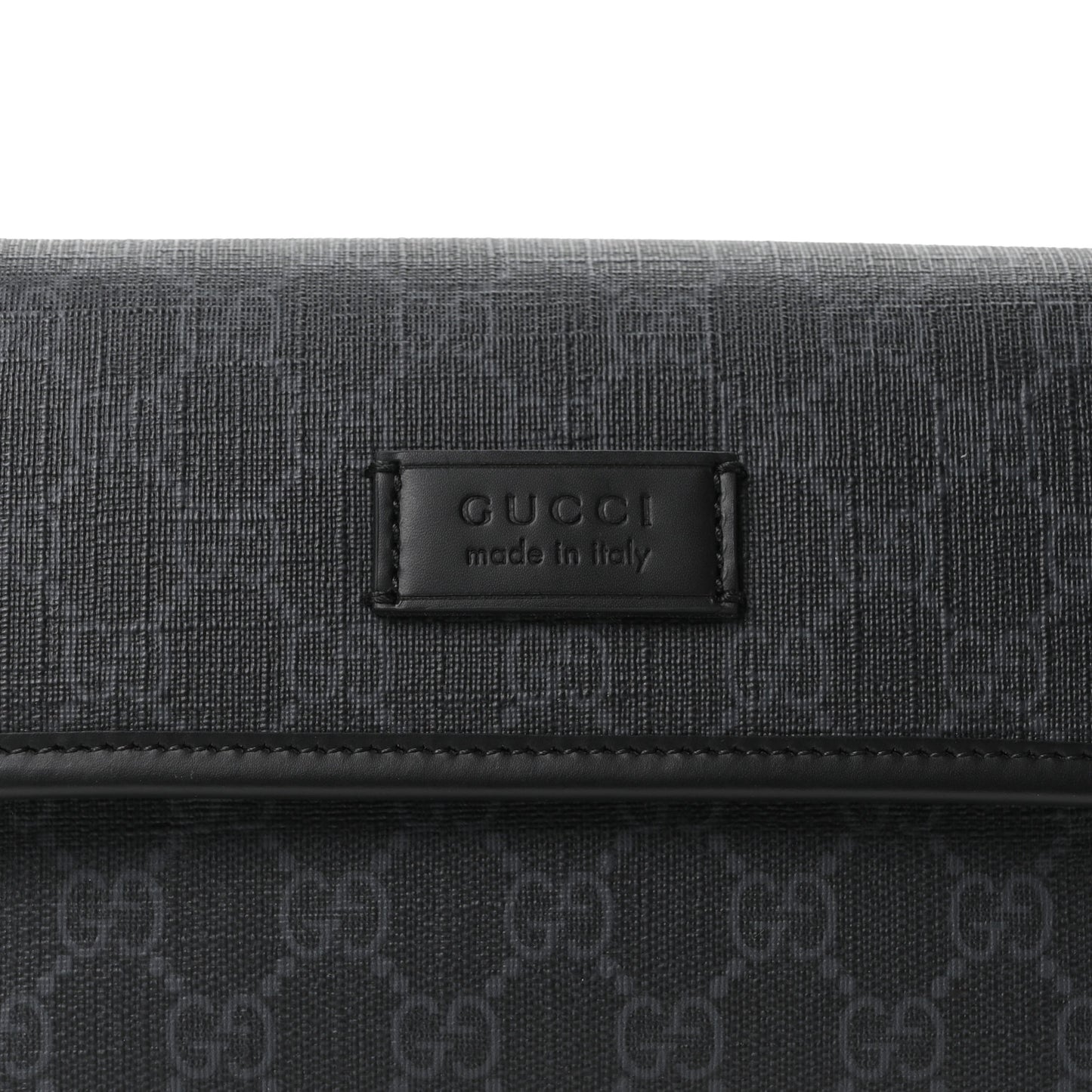 GG Supreme Monogram Web Slim Belt Bag Black Grey