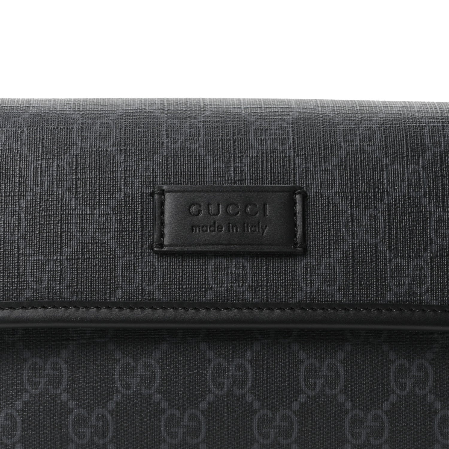 Gucci GG Supreme Monogram Web Slim Belt Bag Black Grey 8 of 10