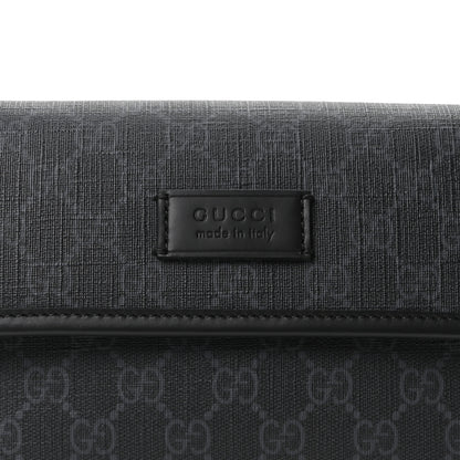 Gucci GG Supreme Monogram Web Slim Belt Bag Black Grey 8 of 10