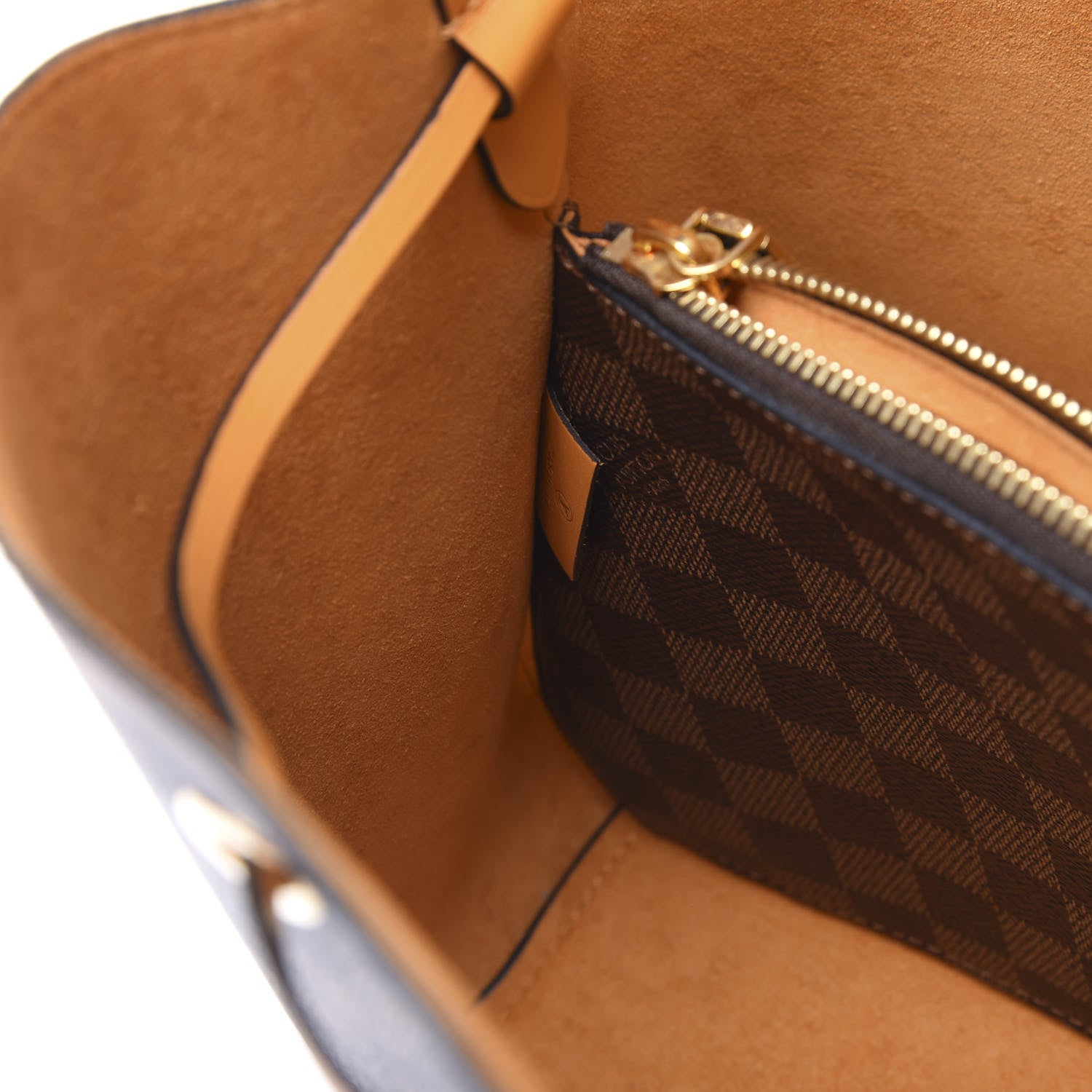 Louis Vuitton Damier Ebene Neonoe MM Safran 9 of 11