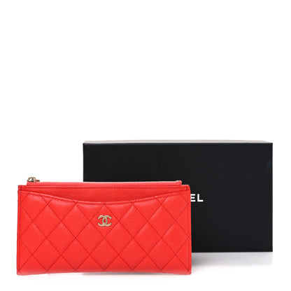 Chanel Caviar Quilted Classic Zip Pouch Red 8 of 8