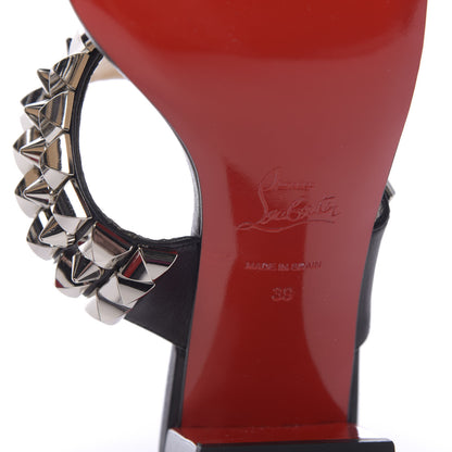 Christian Louboutin Calfskin Studded Tina Goes Mad 55 Slide Sandals 39 Black 7 of 10