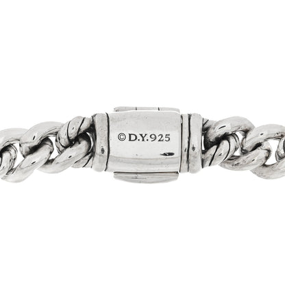 David Yurman Sterling Silver Diamond 7mm Petite Pave Curb Link Love ID Bracelet 3 of 3