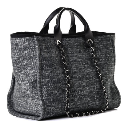 Chanel Canvas Medium Deauville Tote Charcoal 2 of 5