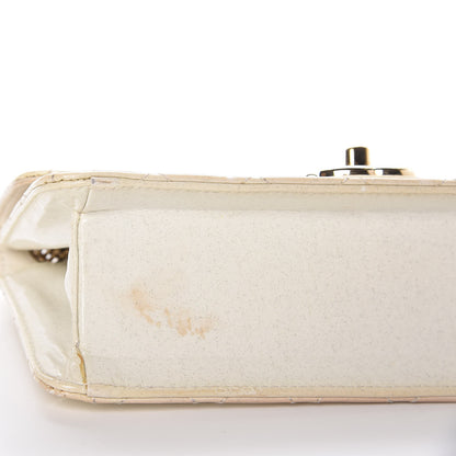 Chanel Patent Quilted Evening Star East West Flap White 12 of 13