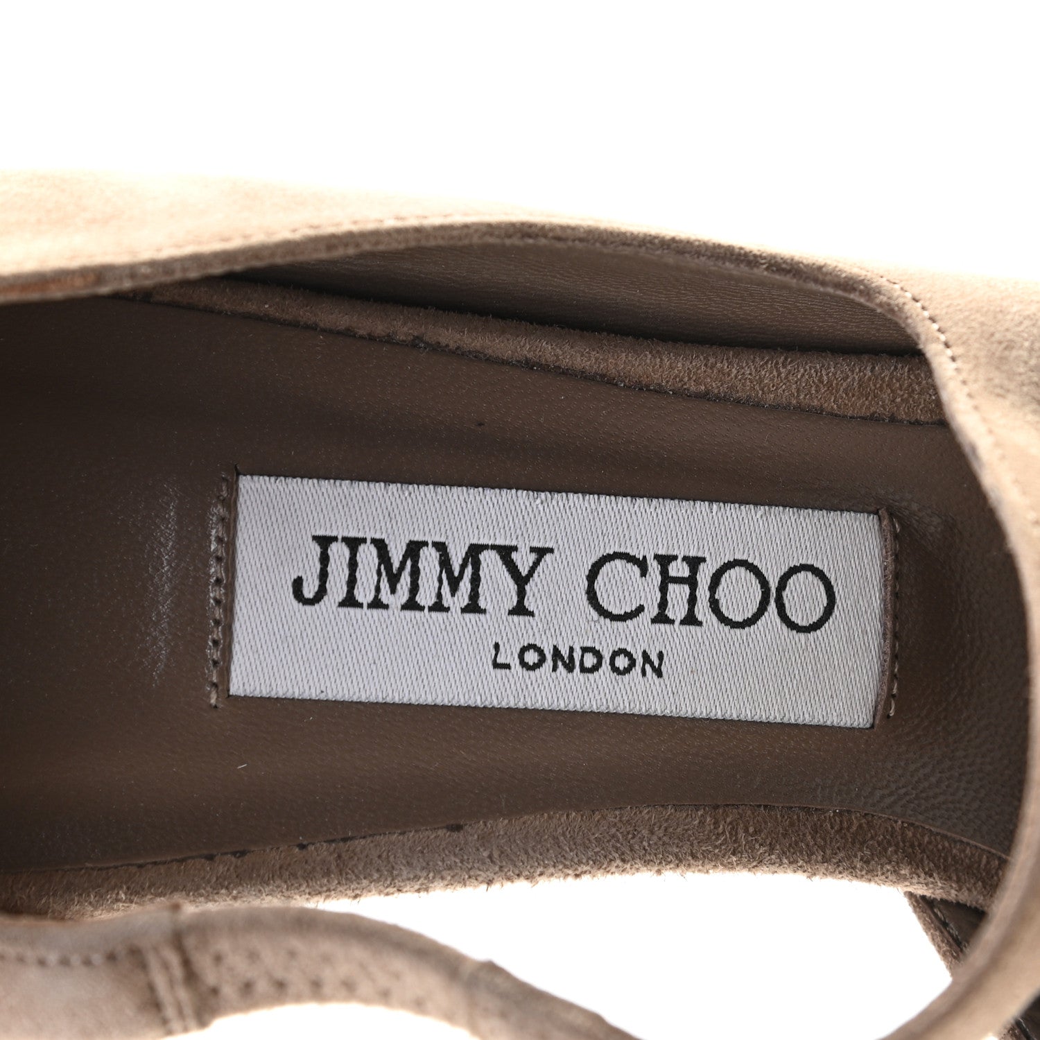 Jimmy Choo Suede Davos 85 Pumps 38.5 Taupe 6 of 10