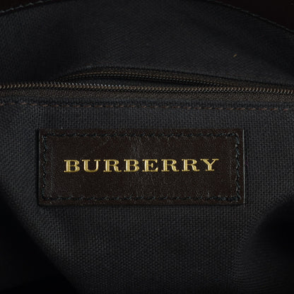 Burberry Haymarket Check Medium Golderton Tote Chocolate 6 of 9