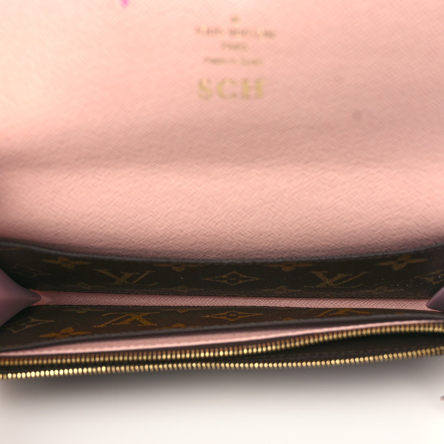 Monogram Emilie Wallet Rose Ballerine