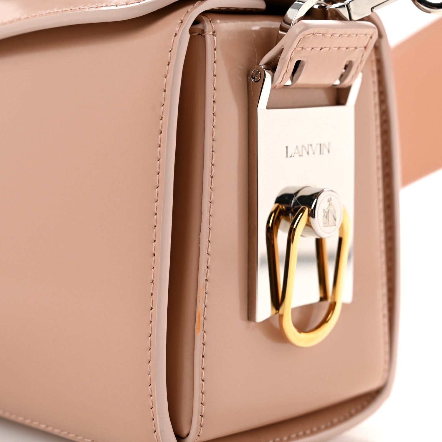 Lanvin Calfskin Logo Medium Cat Pencil Bag Pink 12 of 12