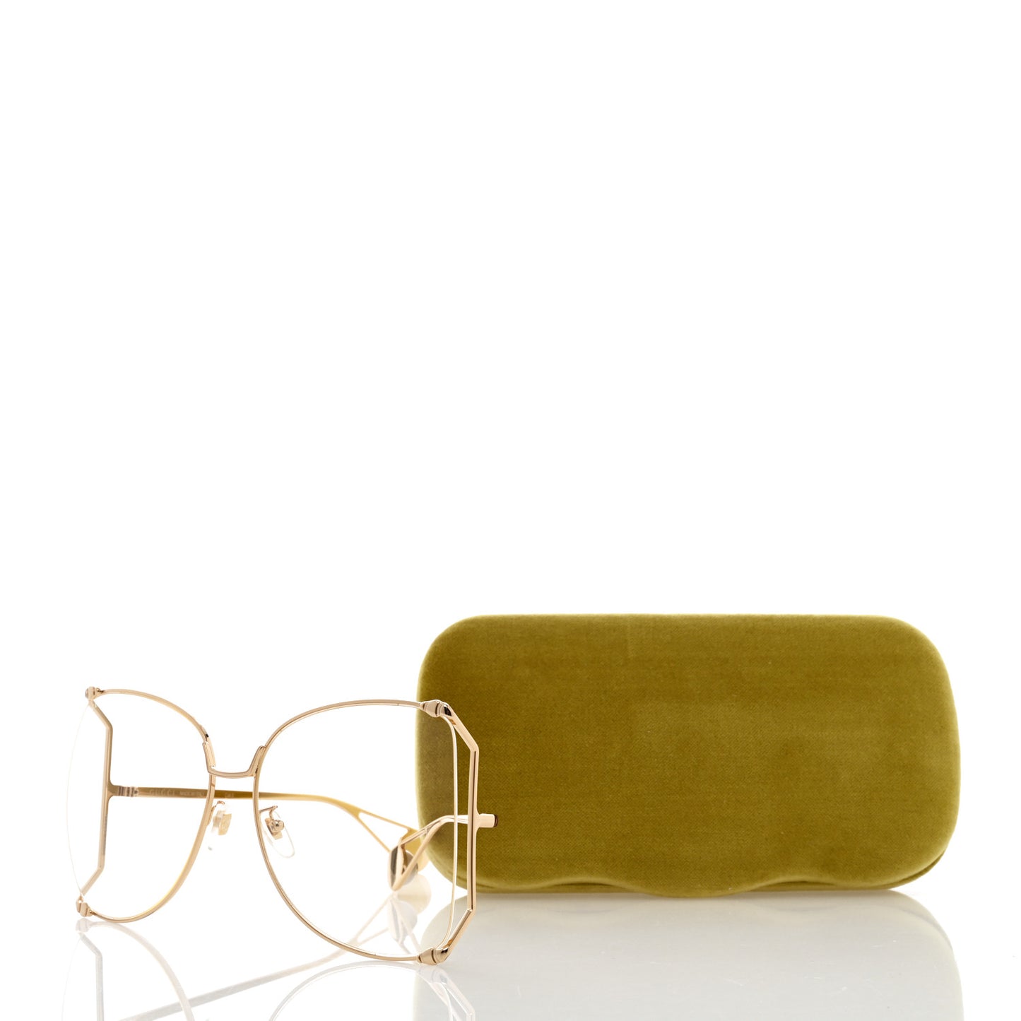 Metal Oversized Round Sunglasses GG0252S Gold