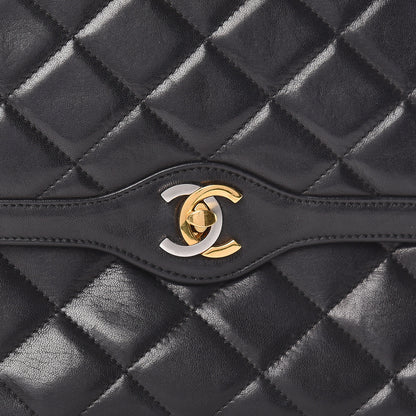 Chanel Lambskin Quilted Medium Double Flap Black 11 of 20