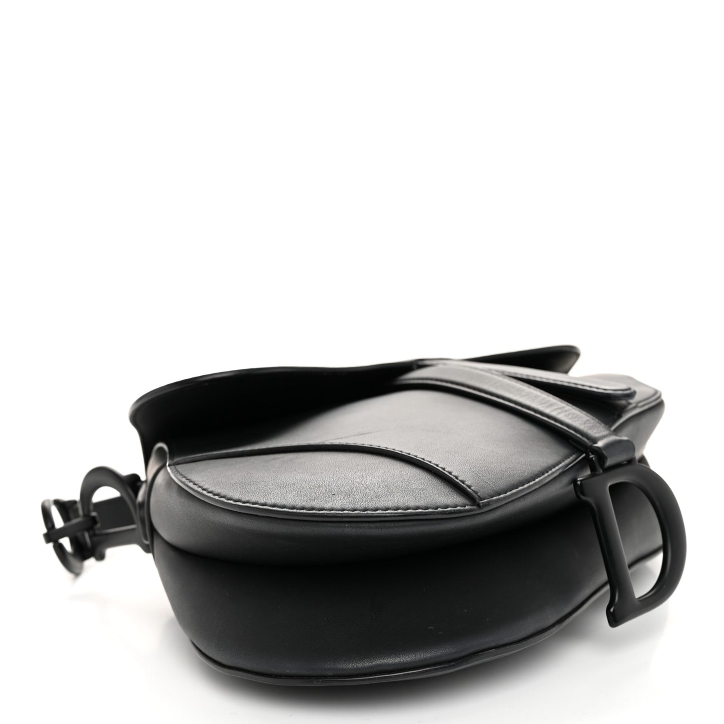 Ultra Matte Calfskin Saddle Bag Black