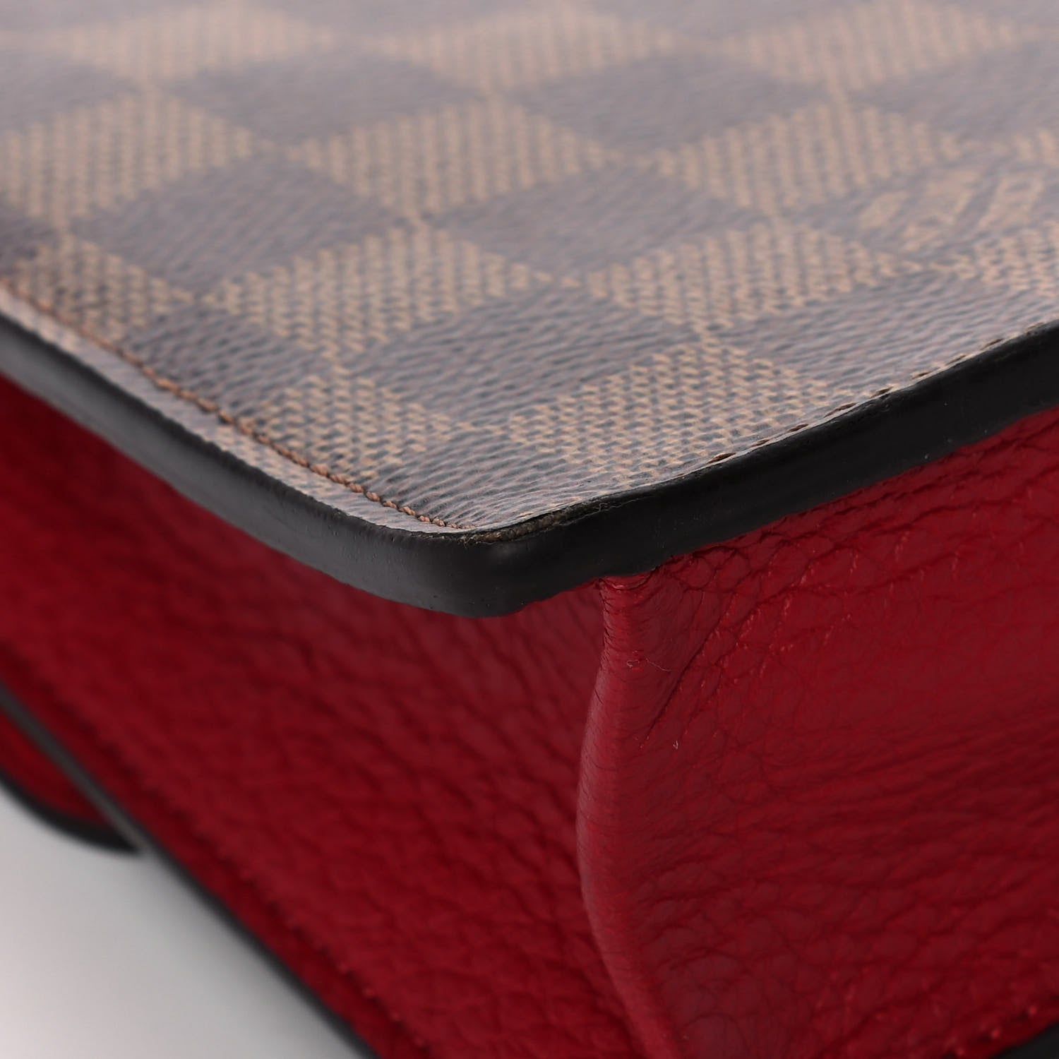 Louis Vuitton Damier Ebene Croisette Chain Wallet Scarlet 11 of 14