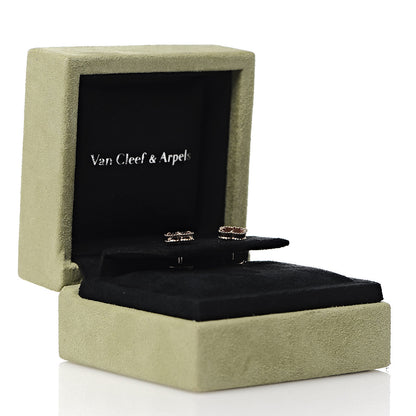 Van Cleef & Arpels 18K Rose Gold Carnelian Sweet Alhambra Earrings 5 of 5