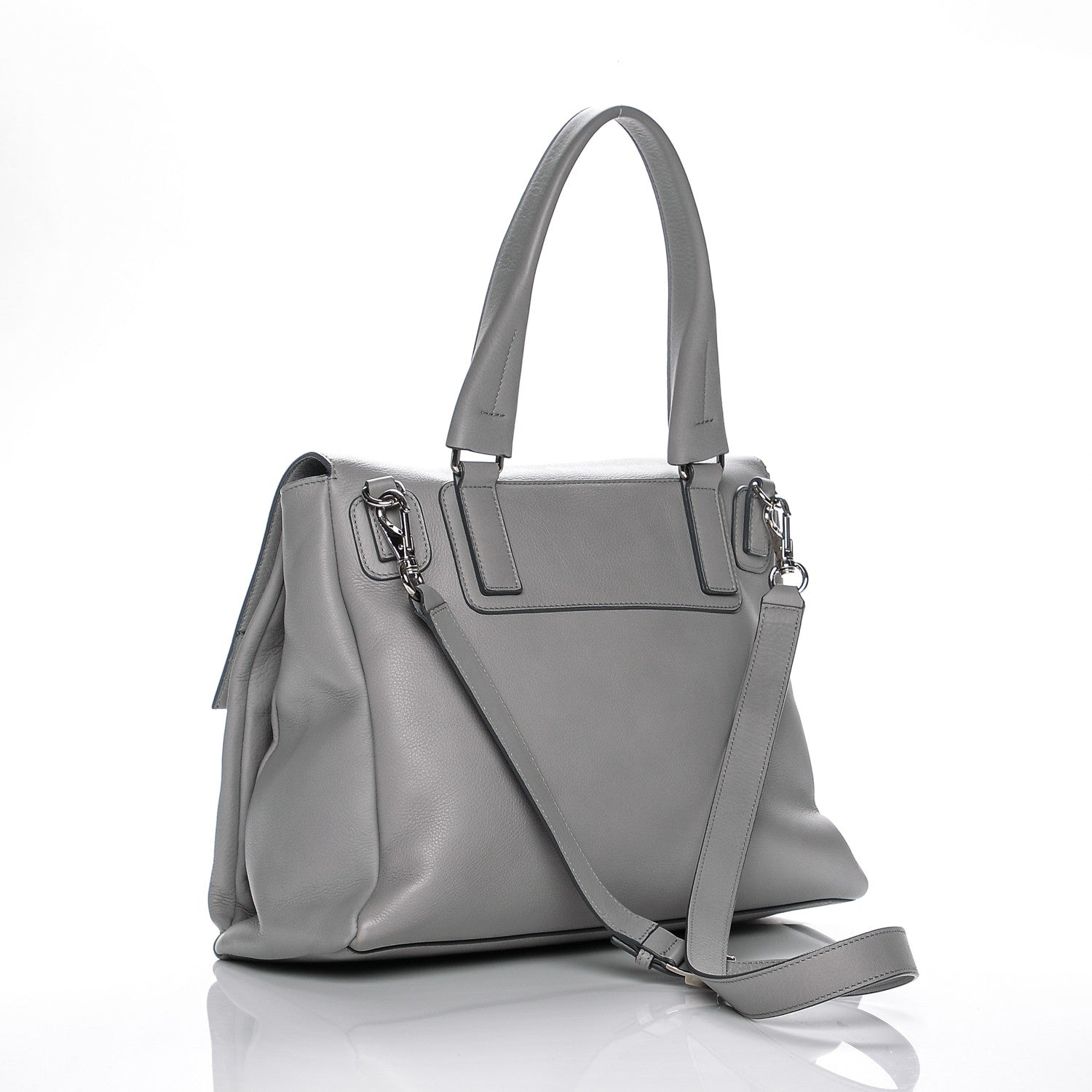 Givenchy Grained Calfskin Medium Pandora Pure Flap Bag Pearl Grey 3 of 7