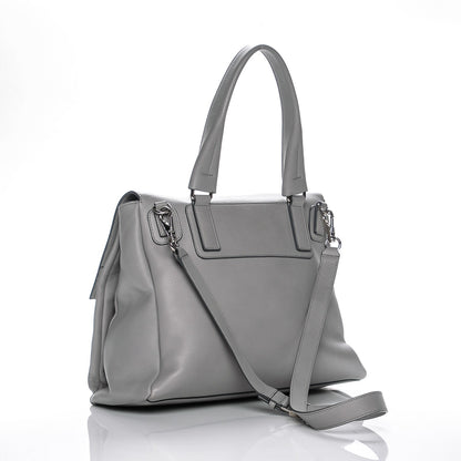 Givenchy Grained Calfskin Medium Pandora Pure Flap Bag Pearl Grey 3 of 7