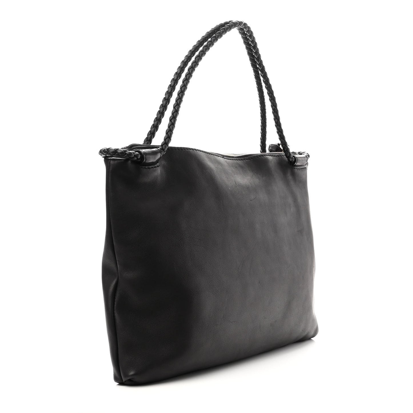 Calfskin Handmade Medium Shoulder Bag Black