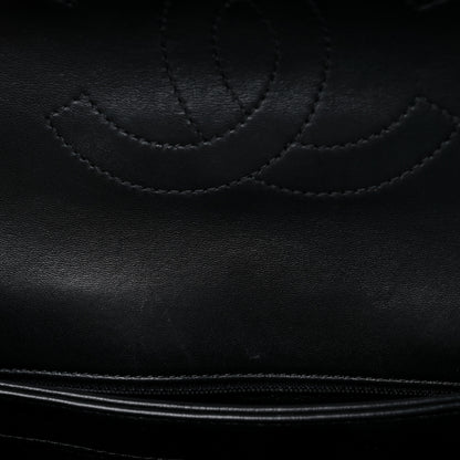 Chanel Lambskin Chevron Quilted Small Trendy CC Dual Handle Flap Bag Black 10 of 14