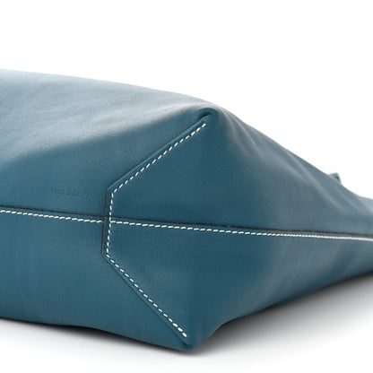 Hermes Veau Sikkim Taurillon Clemence Double Sens 36 Reversible Tote Colvert Bleu Atoll 15 of 17