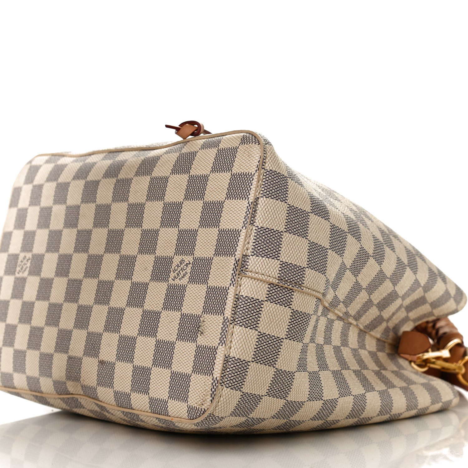 Louis Vuitton Damier Azur Braided Neonoe MM Peach Cream 10 of 12