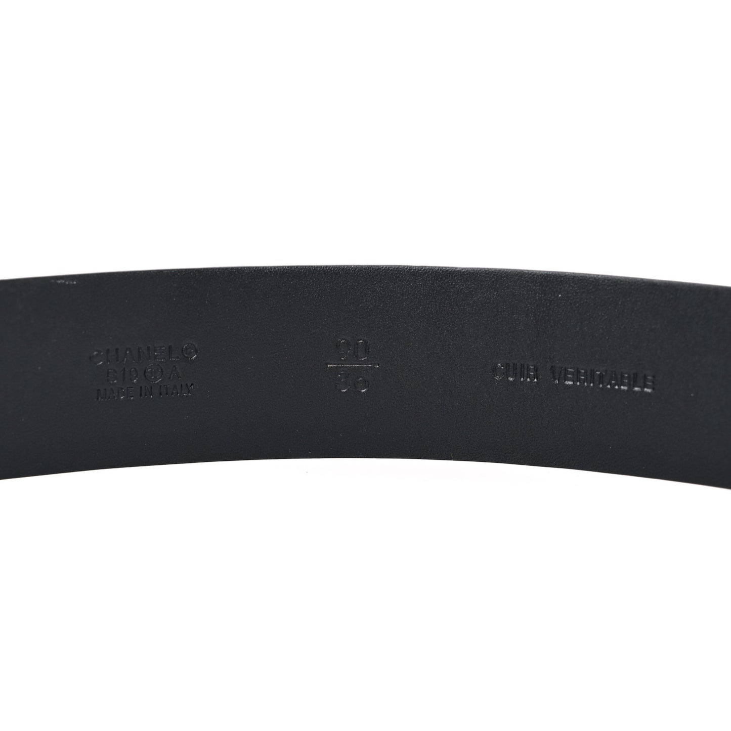 Lizard Embossed Calfskin Gripoix Poured Glass Along The Nile CC Belt 90 36 Black