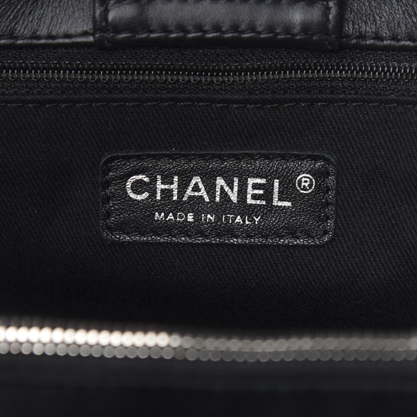 Calfskin Perforated Up In The Air Tote Black