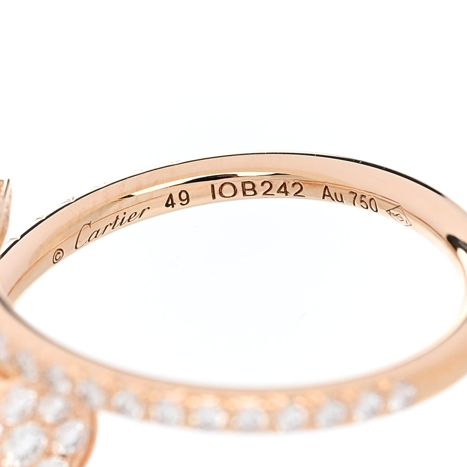 Cartier 18K Pink Gold Diamond Juste Un Clou Paved Ring 49 4.75 5 of 6