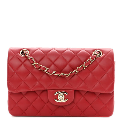 Chanel Lambskin Quilted Small Double Flap Red 1 of 10