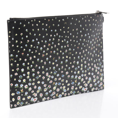 Givenchy Coated Canvas Iconic Ditsy Print Zip Pouch Black 2 of 5