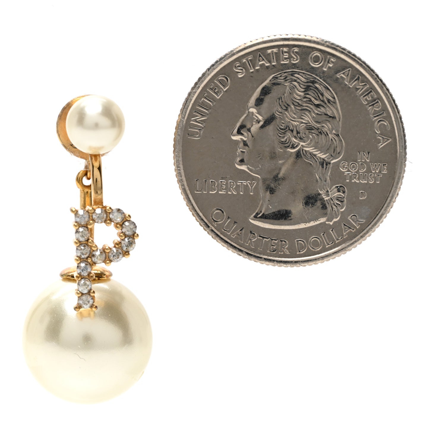 Crystal Pearl My ABCDior P Tribale Earring Gold