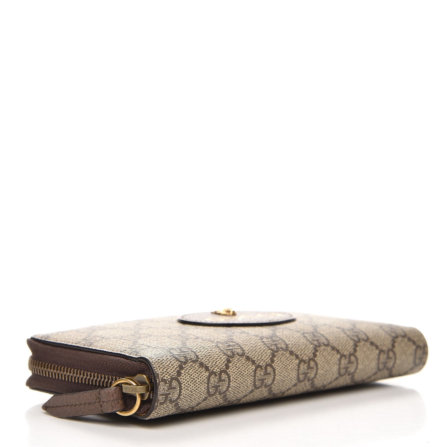 Gucci GG Supreme Monogram Neo Vintage Zip Around Wallet Beige Crop New Acero 4 of 7