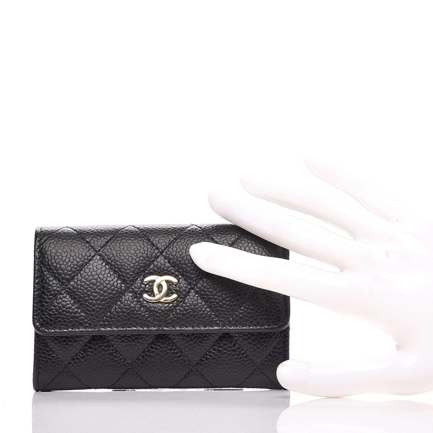 Chanel Caviar Quilted Flap Card Holder Black 2 of 11